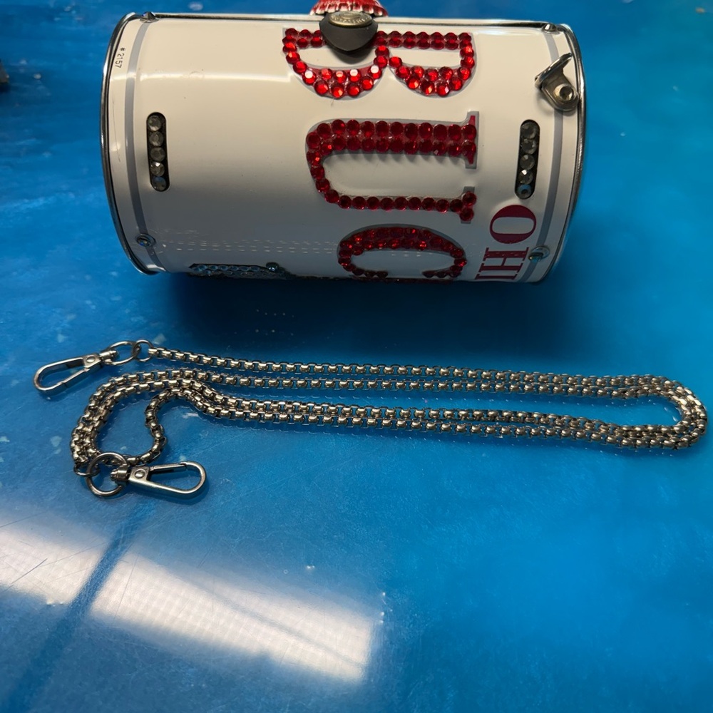 Ohio State Buckeyes Swarovski Embellishments License Plate Purse View 2